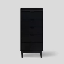 Mid-Century Modern Solid Wood 5 Drawer Chest Of Drawers - Saracina Home -Cozy Living Deals Store GUEST 9b999b9f f9b5 44c5 9a0e 87f459fdd688