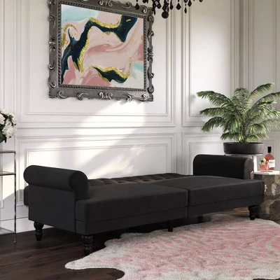 Cassidy Upholstered Futon - Paris Hilton X The Novogratz 3 Cassidy Upholstered Futon - Paris Hilton X The Novogratz - Image 3