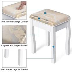 Costway Vanity Table Jewelry Makeup Desk Bench Dresser Stool -Cozy Living Deals Store GUEST 9bf23998 e814 4de9 b6fc 4e2fdba8850a