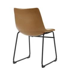 Set Of 2 Laslo Modern Upholstered Faux Leather Dining Chairs - Saracina Home -Cozy Living Deals Store GUEST 9c08c6e5 09f4 403a 844a a5fe7811db86