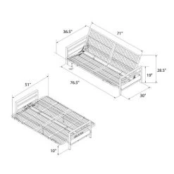 Max Metal Futon Frame Black - Room & Joy -Cozy Living Deals Store GUEST 9c5f76a1 c9fb 40f2 99b8 eaf8989bfcf1