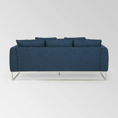 Canisbay Modern Sofa Navy Blue - Christopher Knight Home 2 Canisbay Modern Sofa Navy Blue - Christopher Knight Home - Image 2