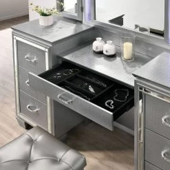 2pc Mallery Vanity Set With Stool Silver - HOMES: Inside + Out 14 2pc Mallery Vanity Set With Stool Silver - HOMES: Inside + Out -Cozy Living Deals Store GUEST 9d2b5304 3090 4636 b1a3 0c8a86c1e07b