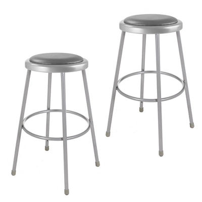 2pk Heavy Duty Vinyl Padded Steel Barstool Gray - Hampden Furnishings 9 2pk Heavy Duty Vinyl Padded Steel Barstool Gray - Hampden Furnishings - Image 9