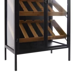 Modern Wood Standing Wine Rack Black - Olivia & May -Cozy Living Deals Store GUEST 9de10348 f742 45f0 806c c4e6672bee8b