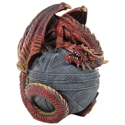 Design Toscano Dragon Protector Of The Celtic Orb Sculptural Box
