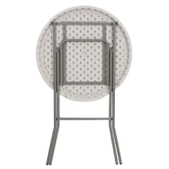 Flash Furniture 2.63-Foot Round Granite White Plastic Bar Height Folding Table -Cozy Living Deals Store GUEST 9f8847b2 2c4c 49e2 9d46 60c0d66caf7a