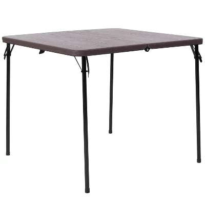 Flash Furniture 2.83-Foot Square Bi-Fold Plastic Folding Table With Carrying Handle 11 Flash Furniture 2.83-Foot Square Bi-Fold Plastic Folding Table With Carrying Handle - Image 11