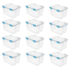 Sterilite 54 Quart Clear Plastic Stackable Storage Container Box Bin With Air Tight Gasket Seal Latching Lid Long Term Organizing Solution -Cozy Living Deals Store GUEST 9f9f528e 3cf0 4657 bde6 44c56d1ce732