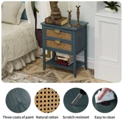 Archie Ash Wood Veneer 2 Drawer And Pine Legs Nightstand With Storage - The Pop Maison -Cozy Living Deals Store GUEST 9fafdd64 a0a8 4ead ac7d 22f57bdd65b9
