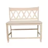 24" Double X Back Bench Seat Height Unfinished - International Concepts
