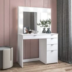 Harper Vanity Table With Lighted Mirror White - Polifurniture -Cozy Living Deals Store GUEST a0dc428c c331 4f67 8352 02a1b8d94e51