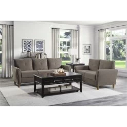 Dunleith Modern Contemporary Velvet Tufted Sofa In Brown And Walnut - Lexicon 8 Dunleith Modern Contemporary Velvet Tufted Sofa In Brown And Walnut - Lexicon -Cozy Living Deals Store GUEST a0f2bc20 3c2c 434d 883a dd4e2ec06ab3