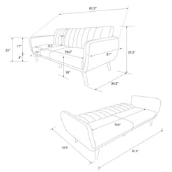 Brittany Futon Convertible Sofa Faux Leather - Novogratz 22 Brittany Futon Convertible Sofa Faux Leather - Novogratz -Cozy Living Deals Store GUEST a15f132f d654 4114 92a5 847307a3f39a