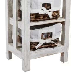 Farmhouse Mahogany Rectangular Storage Unit White - Olivia & May -Cozy Living Deals Store GUEST a16d621b 6605 4d7e aefc fb4c3ffd1870