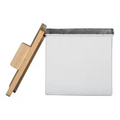 White Enamel Metal Lidded Decorative Storage Canister - Foreside Home & Garden -Cozy Living Deals Store GUEST a19ad3f1 2f3c 4215 a30e 32ac5a118662