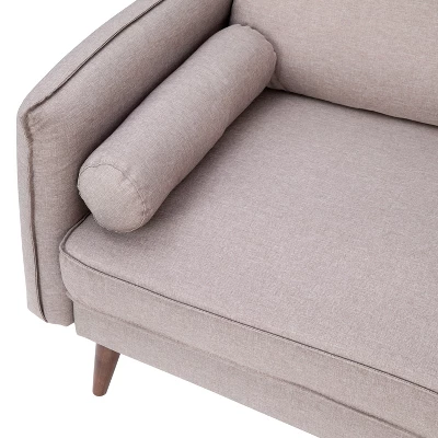 Emma And Oliver Upholstered Mid-Century Modern Pocket Spring Loveseat With Wooden Legs And Removable Back Cushions 7 Emma And Oliver Upholstered Mid-Century Modern Pocket Spring Loveseat With Wooden Legs And Removable Back Cushions - Image 7