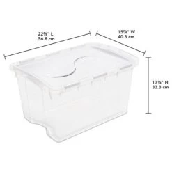 Sterilite Single 48-Quart Clear Hinged Lid Storage Tote Box Container With Attached Hinged Lids For Home Organization, (12 Pack) -Cozy Living Deals Store GUEST a2aac5eb 5a64 42ec 98ad aca9512759fa
