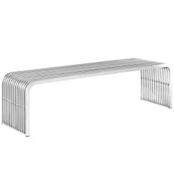 Pipe Stainless Steel Bench - Modway -Cozy Living Deals Store GUEST a2af77cd 42ad 4e69 8e62 3a585a781591