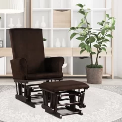 Costway Baby Nursery Relax Rocker Rocking Chair Glider & Ottoman Set W/Cushion Grey/Brown/Pink -Cozy Living Deals Store GUEST a2e32fb9 0ca6 42aa b3ed ef1f65ed2ce2