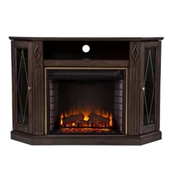 Stonstian Fireplace With Media Storage Brown/Gold - Aiden Lane -Cozy Living Deals Store GUEST a3220578 2ee7 4966 8024 1c14aca2509e