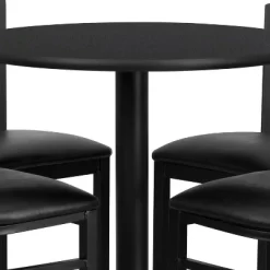 Flash Furniture 30'' Round Laminate Table Set With X-Base And 4 Ladder Back Metal Barstools -Cozy Living Deals Store GUEST a352a22b 136e 4bf8 9981 814df96d44af