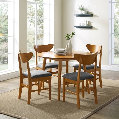 5pc Landon Round Dining Set With Wood Chairs - Crosley 2 5pc Landon Round Dining Set With Wood Chairs - Crosley - Image 2