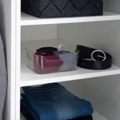 Simplify 7.68" X 5.12" X 3.15" 3pk Small Storage Tote With Handles Clear -Cozy Living Deals Store GUEST a3c79914 a97c 4c8a ac58 923152e5662e