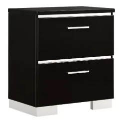 3pc Shorehaven Contemporary Nightstand And Chest California King Bedroom Set Black/Chrome - MiBasics -Cozy Living Deals Store GUEST a3f0627a 57c1 4ba7 a382 5f0374f39c7f