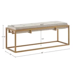 Padma Accent Bench Brown/Antique Bronze - Madison Park -Cozy Living Deals Store GUEST a425789a eb22 409b ae09 18c2676d2c7e