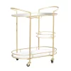 Contemporary Iron Bar Cart Gold - Olivia & May