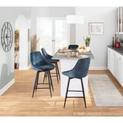 Set Of 2 Diana Velvet Steel Contemporary Counter Height Barstools Black/Blue - LumiSource 14 Set Of 2 Diana Velvet Steel Contemporary Counter Height Barstools Black/Blue - LumiSource -Cozy Living Deals Store GUEST a4c330c2 8437 4aa1 85c9 91d08740156a