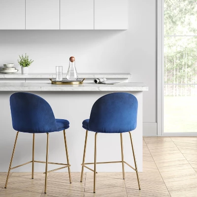 Nils Brass Base Counter Height Barstool - Project 62™ 1 Nils Brass Base Counter Height Barstool - Project 62™