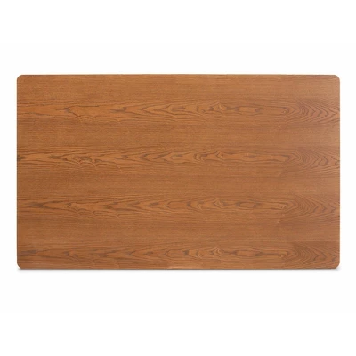 3pc Odessa Mid-Century Modern Fabric Upholstered Wood Dining Nook Set Walnut/Brown/Gray - Baxton Studio 4 3pc Odessa Mid-Century Modern Fabric Upholstered Wood Dining Nook Set Walnut/Brown/Gray - Baxton Studio - Image 4