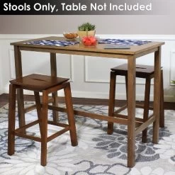 Sunnydaze Decor Sunnydaze Set Of 2 Indoor Wooden Backless Counter-Height Stools - Dark Walnut - 25" -Cozy Living Deals Store GUEST a6c5281f 5b77 4b4a ad33 2c7be0445e21