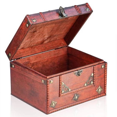 Brynnberg 9,4"x7,9"x5,9" Wooden Unique Handmade Decorative Wooden Box With Lock - Vintage 4 Brynnberg 9,4"x7,9"x5,9" Wooden Unique Handmade Decorative Wooden Box With Lock - Vintage - Image 4