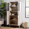 68" Boho Modern Tall Storage Wood Cabinet - Saracina Home