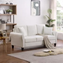 Clio Velvet Upholstered 3 Seater Sofa Couch,78 Inches Long Sofas,Modern Velvet Couch 3 Seater Sofa With 2 Pillow-Maison Boucle -Cozy Living Deals Store GUEST a7799976 0b39 42bd 9a9e 56e693149f5b