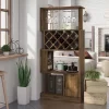 Wellster Wine Cabinet For 11 Wine Bottles And Stemware Rack - MiBasics