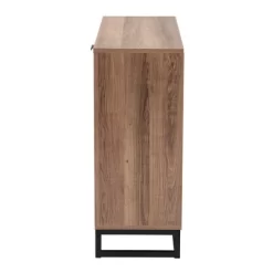 Josephine Two-Tone Wood And Metal 3 Door Sideboard Walnut Brown/White/Black - Baxton Studio -Cozy Living Deals Store GUEST a7d5ae6a db63 4d02 86b9 c23369df6bc4