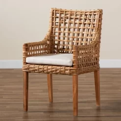 Saoka Wood And Rattan Armchair Natural Brown/White - Bali & Pari -Cozy Living Deals Store GUEST a7da69db 6796 4d8f be81 9e307e28a875