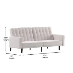 Merrick Lane Mid Century Modern Split-Back Sofa Futon With 3 Recline Positions -Cozy Living Deals Store GUEST a84f8b2a 2248 424e 895c 8f98b5f4254e