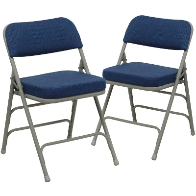 Emma And Oliver 2 Pack Home & Office Portable Party Events Fabric Padded Metal Folding Chair 11 Emma And Oliver 2 Pack Home & Office Portable Party Events Fabric Padded Metal Folding Chair - Image 11