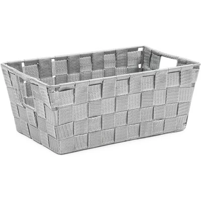 Farmlyn Creek Grey Woven Basket For Bathroom, Closet And Pantry Storage Organizer (11.4 X 6.5 X 4.5 In) 2 Farmlyn Creek Grey Woven Basket For Bathroom, Closet And Pantry Storage Organizer (11.4 X 6.5 X 4.5 In) - Image 2