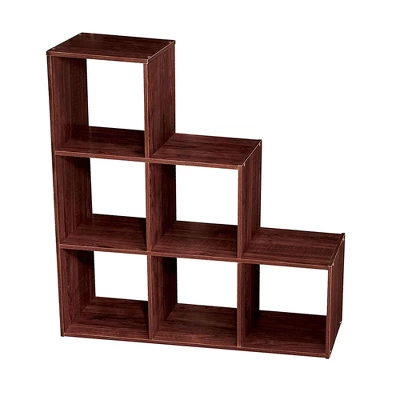 ClosetMaid 3 Tier Free Standing Wooden Cubical Organizer With 6 Cubes Slotted Design For Added House Storage, Dark Cherry (2 Pack) 1 ClosetMaid 3 Tier Free Standing Wooden Cubical Organizer With 6 Cubes Slotted Design For Added House Storage, Dark Cherry (2 Pack)