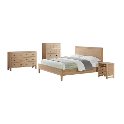 4pc Arden Wood Bedroom Set With 2 Drawer Nightstand Light Driftwood - Alaterre Furniture 15 4pc Arden Wood Bedroom Set With 2 Drawer Nightstand Light Driftwood - Alaterre Furniture - Image 15