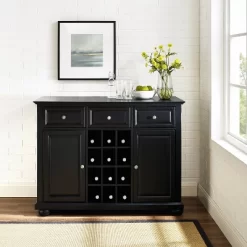 Alexandria Sideboard Cabinet With Wine Storage Black - Crosley -Cozy Living Deals Store GUEST a96c7e51 bcda 4aef 988e bdf429f64a9a