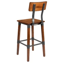 Emma And Oliver 4 Pack Commercial Grade Rustic Walnut Industrial Style Wood Dining Barstool 22 Emma And Oliver 4 Pack Commercial Grade Rustic Walnut Industrial Style Wood Dining Barstool -Cozy Living Deals Store GUEST aa93e362 6a81 4e6d be0b ebf2582a3b0a