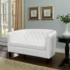 Prospect Upholstered Vinyl Loveseat White - Modway