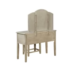 Sophie Vanity And Stool White Wash - Powell Company -Cozy Living Deals Store GUEST ab0ebc61 0760 4305 af4b 0f3b2033f7aa